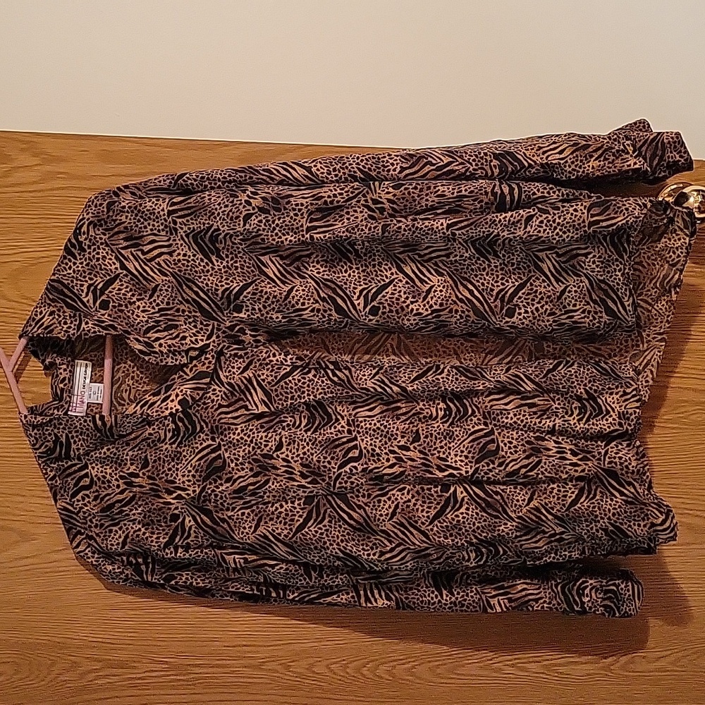 Silk Animal Print Blouse